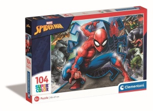 PUZZLE 104 SUPER KOLOR SPIDERMAN, CLEMENTONI
