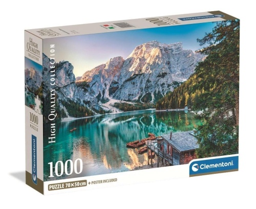 Puzzle 1000 Emerald Lake Braies, Clementoni