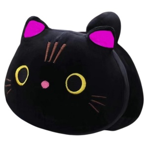 MASKOTKA PRZYTULANKA KOT CZARNY 18CM, LEANTOYS