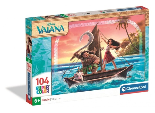 Puzzle 104 Super Color Disney Vaiana 2, Clementoni