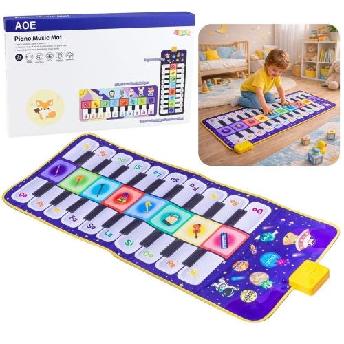 Muzyczna mata edukacyjna Kosmos 120x40cm, Leantoys