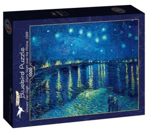 PUZZLE 1000 GWIAŹDZISTA NOC NAD RONEM, VAN GOGH