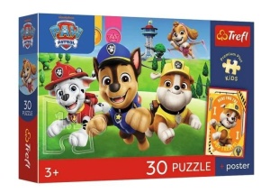 PUZZLE 30 PSI PATROL PSIAKI W DRODZE+PLAKAT TREFL