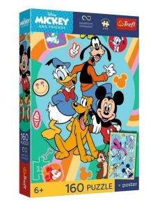 PUZZLE 160 DISNEY MYSIA GODZINA + PLAKAT TREFL