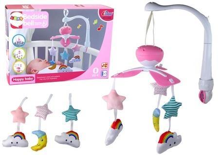 Karuzela do łóżeczka różowa, Leantoys
