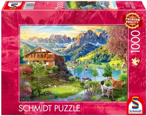 Puzzle PQ 1000 Relaks w Dolomitach, Schmidt