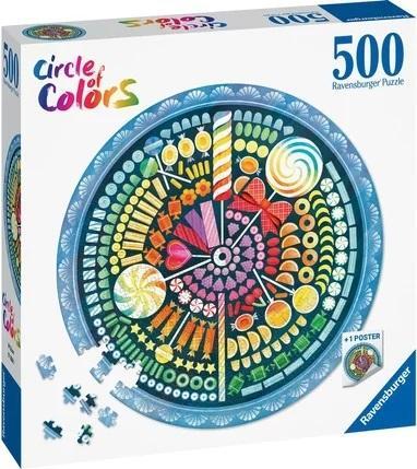 Puzzle 500 Paleta kolorów: cukierki, Ravensburger