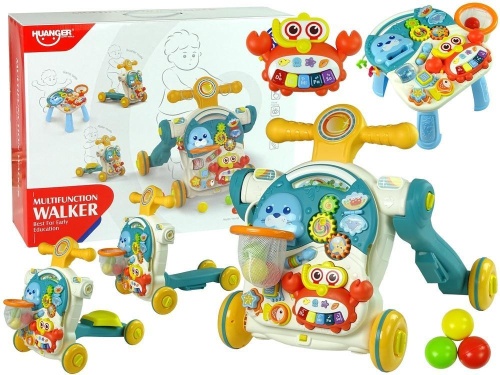 Stolik edukacyjny pchacz 4w1, Leantoys