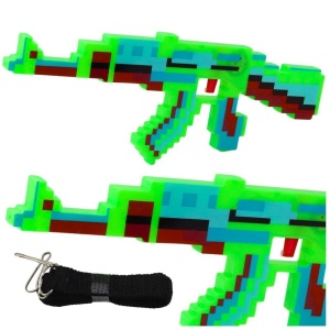 KARABIN PIKSELOWY ZE ŚWIATŁEM I DŹWIĘKIEM 39CM