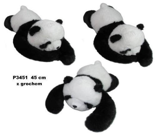 Panda z łapkami obciążeniowymi z grochem 45cm