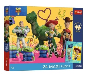 PUZZLE 24 MAXI TOY STORY 5 + PLAKAT TREFL, TREFL