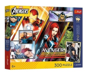 PUZZLE 300 AVENGERS + PLAKAT TREFL, TREFL