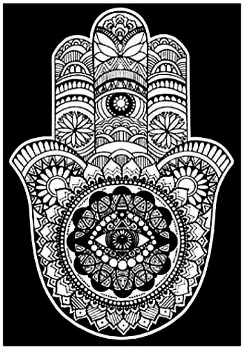Kolorowanka Welwetowa 29,7x21cm Dłoń Fatimy