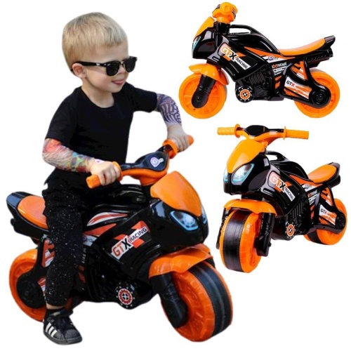 Motocykl pomarańczowo-czarny, Technok