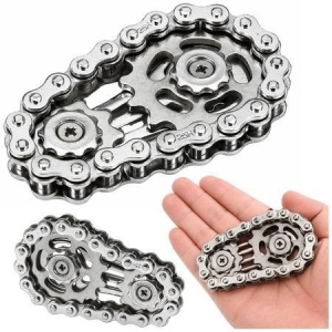 FIDGET SPINNER ŁAŃCUCH ZĘBATKI STAL NIERDZEWNA