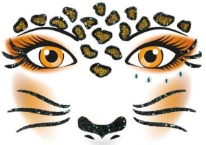 NAKLEJKA FACE ART LEOPARD, HERMA