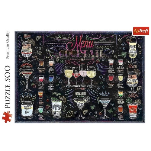 Puzzle 500 Karta drinków TREFL, Trefl