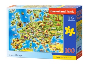 PUZZLE 100 MAP OF EUROPE CASTOR, CASTORLAND