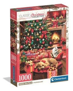 PUZZLE 1000 XMAS COLL. CHRISTMAS BY THE FIRE