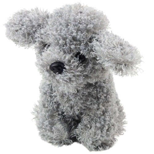 Pudel miniaturowy pluszowy szary 20cm, Leantoys