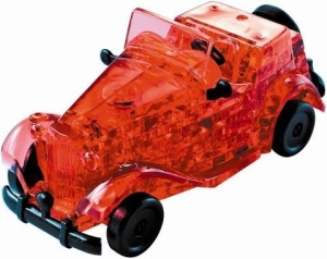 CRYSTAL PUZZLE AUTOMOBIL CZERWONY