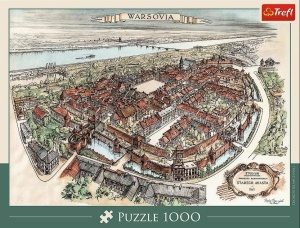 PUZZLE 1000 WARSZAWA STARE MIASTO 1951 TREFL
