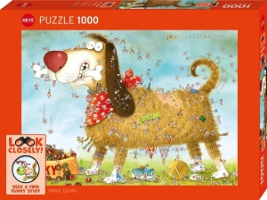 PUZZLE 1000 LOOK CLOSELY - PIES, HEYE