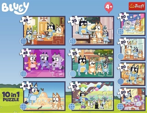 Puzzle 10w1 Historia Bluey TREFL, Trefl