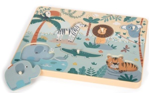 PUZZLE Z ODGŁOSAMI ZWIERZĄT SAFARI, SMALL FOOT