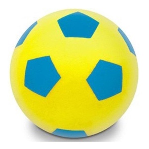 PIŁKA PIANKOWA ŻÓŁTO NIEBIESKA 20CM, ENERO