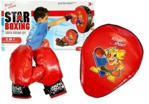 ZESTAW BOKSERSKI RĘKAWICE TARCZA, LEANTOYS