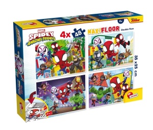 PUZZLE PODŁOGOWE DWUSTRONNE MAXI 4X48 SPIDEY