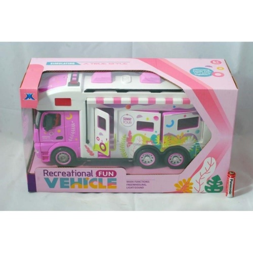 Food Truck Różowy światło dźwięk 34x10,5x15,5cm