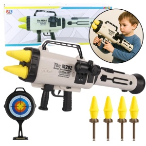 WYRZUTNIA RAKIET M202 POCISKI GĄBKOWE 68CM