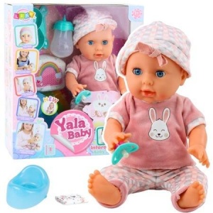 LALKA BOBAS Z DŹWIĘKIEM 35CM, LEANTOYS