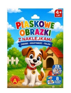 PIASKOWE MALOWANKI Z NAKLEJKAMI - PIES ALEX