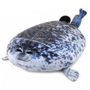 MASKOTKA FOKA SZARA 38CM, LEANTOYS