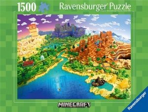PUZZLE 1500 WORLD OF MINECRAFT, RAVENSBURGER