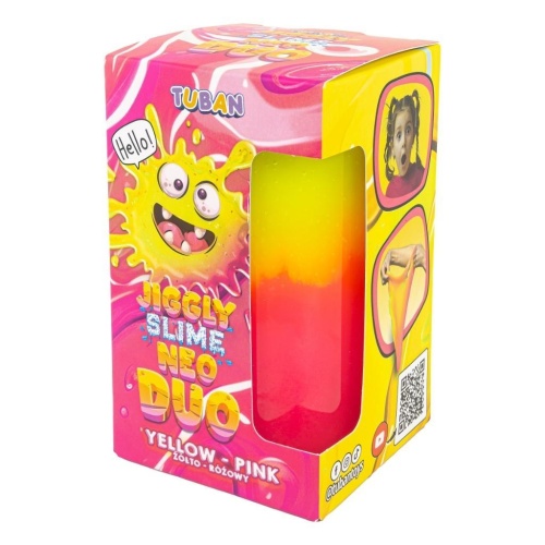 Jiggly Slime Neo Duo żółto-różowy 430g, Tuban