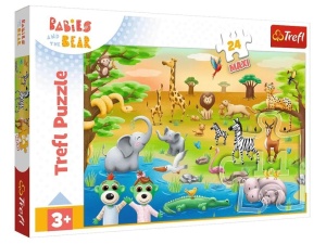 PUZZLE 24 MAXI BOBASKI I SAFARI TREFL, TREFL