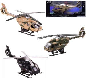 HELIKOPTER METAL PULL BACK ZE ŚWIATŁEM I DŹWIĘKIEM