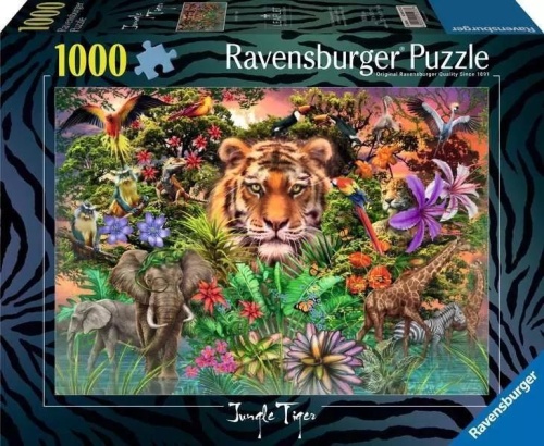 Puzzle 1000 Tygrys w ogrodzie, Ravensburger