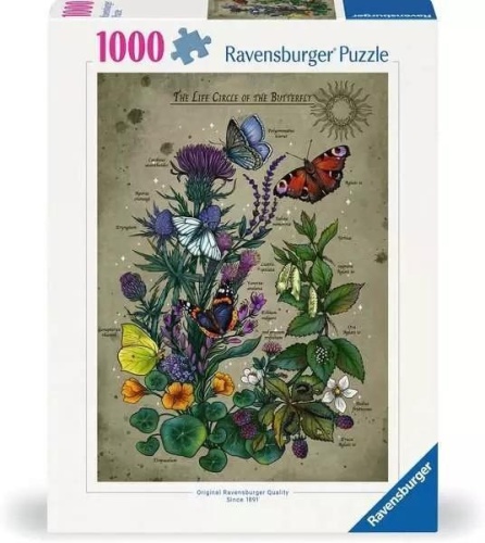 Puzzle 1000 Cykl życia motyla, Ravensburger