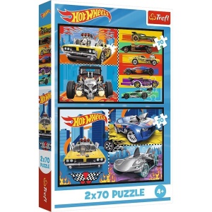 PUZZLE 2X70 SAMOCHODZIKI TREFL, TREFL