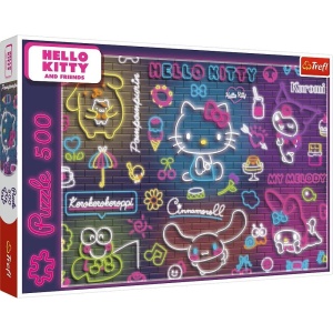 PUZZLE 500 NEON HELLO KITTY TREFL, TREFL