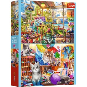 PUZZLE 2X500 SZTUKA MALOWANIA TREFL, TREFL
