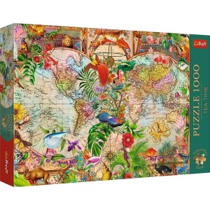 PUZZLE 1000 ANTYCZNA MAPA ŚWIATA TREFL, TREFL