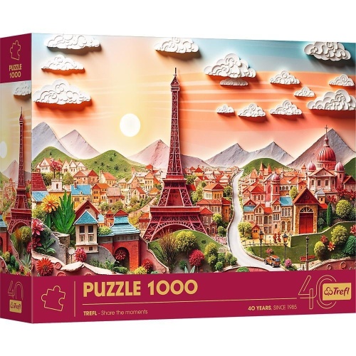 Puzzle 1000 Paper Art: Paryż TREFL, Trefl