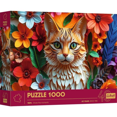Puzzle 1000 Paper Art: Kot TREFL, Trefl