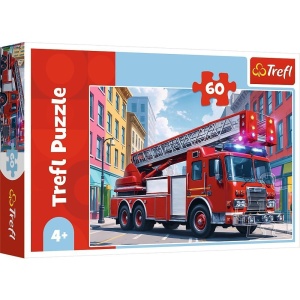 PUZZLE 60 WÓZ STRAŻACKI TREFL, TREFL
